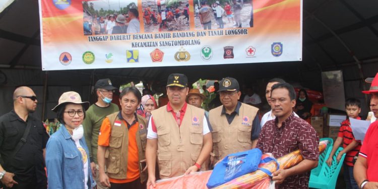Wagub Sulut Didampingi Bupati Bolmong Kunjungi Lokasi Banjir