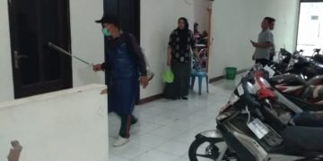 Dinkes Habiskan 15 Liter Cairan Desinfektan di Kantor Bupati Bolmong