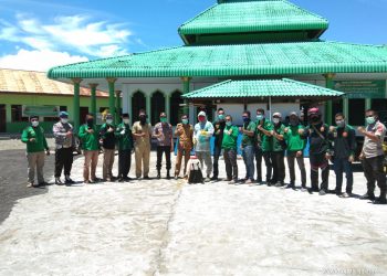 Cegah Penyebaran Covid-19, GP Ansor Bolmong Lakukan Penyemprotan Desinfektan