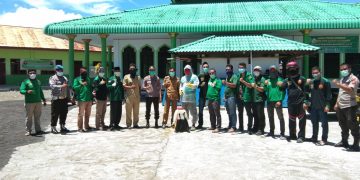 Cegah Penyebaran Covid-19, GP Ansor Bolmong Lakukan Penyemprotan Desinfektan