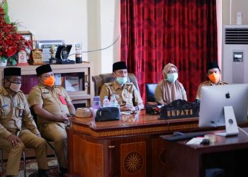 Lewat Vicon, Bupati Bolsel Bersama BPK RI Bahas Implikasi Opini BPK