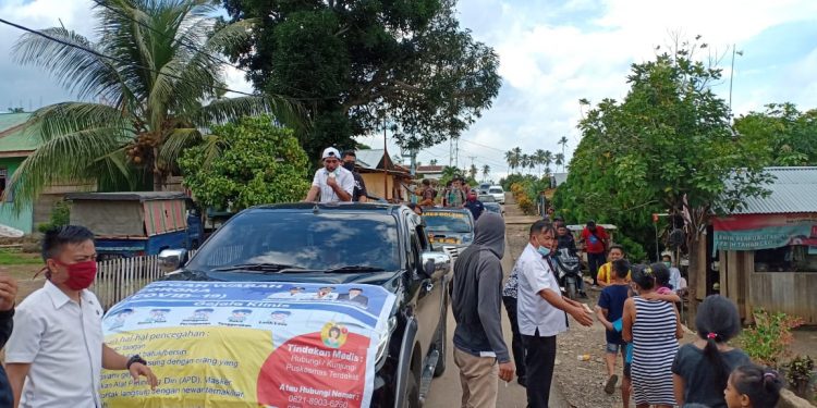 Lagi, Sehan Lakukan Sosialisasi Pencegahan Covid-19 di Desa Dodap Bersatu