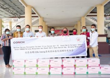 Cegah Covid-19, PT CONCH Serahkan APD Kepada Pemkab Bolmong