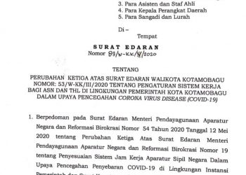 Penyesuaian Jam Kerja ASN dan THL Diperpanjang