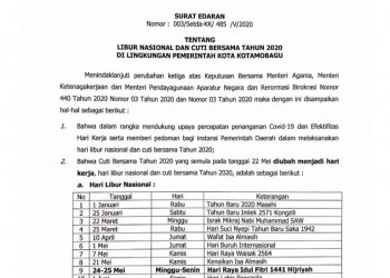 Edaran Baru, Cuti Bersama 22 Mei ASN Pemkot Diubah Menjadi Hari Kerja