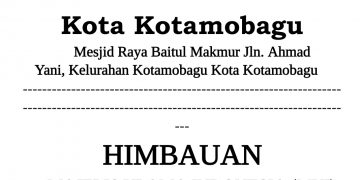 Berikut Himbauan MUI Kotamobagu Terkait Pelaksanaan Sholat Idul Fitri 1441 Hijriah