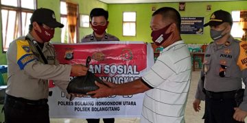 Warga Bolmut Apresiasi Polri Salurkan Bansos Terdampak Covid-19