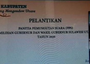 KPU Bolmut Lantik PPS se-Bolmut Lewat  Via Virtual