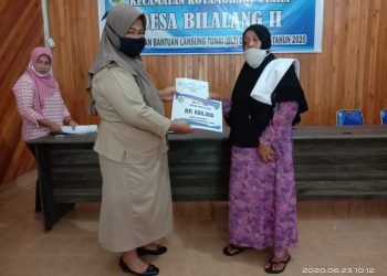 Penyaluran BLT Bilalang II Berlangsung Tertib dan Memperhatikan Protokol Kesehatan