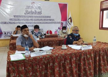 KPU Bolsel Gelar Sosialisasi Tahapan Pilkada Secara Daring