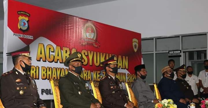 Polres Boltim Syukuran HUT Bhayangkara Ke-74 Secara Virtual
