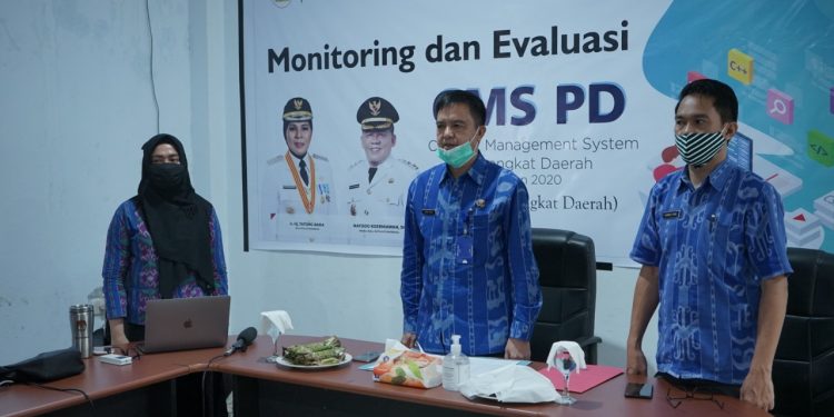 Pemkot Kotamobagu Gelar Monitoring dan Evaluasi CMS PD Secara Virtual