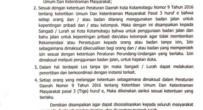 Lurah atau Sangadi Akan Tertibkan Los di Badan Jalan Tanpa Izin
