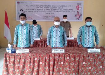 Usai Dilantik KPU Bolsel, PPDP Laksanakan Apel Akbar Coklit Lewat Daring