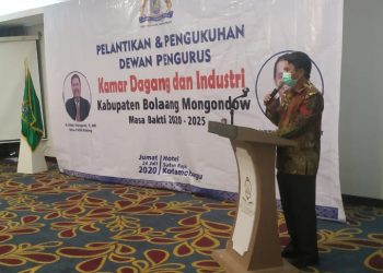 Tahlis Hadiri Pelantikan Dewan Pengurus Kadin Bolmong