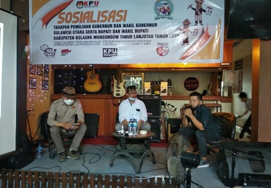 Libatkan Jurnalis, KPU Boltim Sosialisasi Tahapan Pilkada 2020