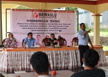 Mustarin Humagi Berikan Penguatan Kepada Panwaslu Se-Kecamatan Boltim