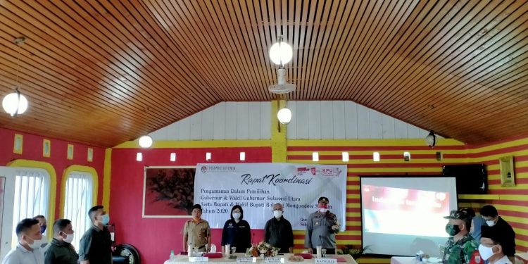 Jalin Sinergitas, KPU Bolsel Gelar Rakor Pengamanan Dalam Pilkada