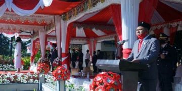 Ketua DPRD Kotamobagu Baca Naskah Proklamasi di HUT ke-75 RI