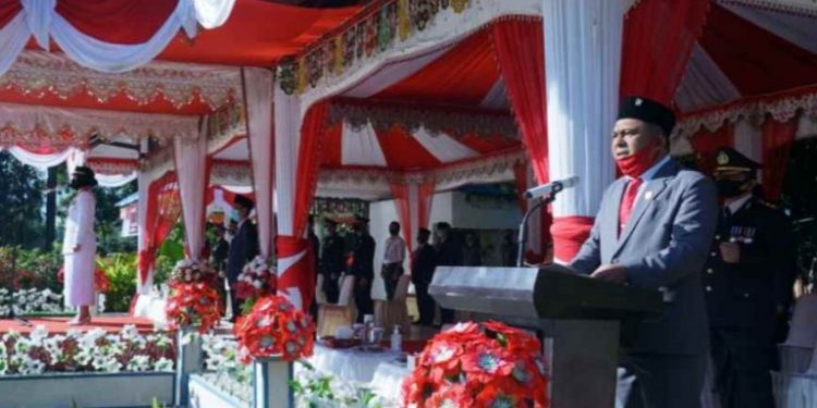 Ketua DPRD Kotamobagu Baca Naskah Proklamasi di HUT ke-75 RI