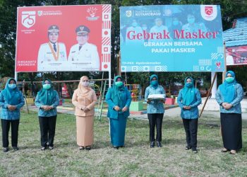 Pasca Pengibaran Bedera Merah Putih, Pemkot Launching Gebrak Masker
