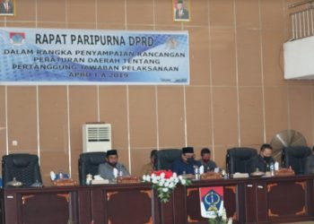 DPRD Boltim Gelar Rapat Paripurna Ranperda Pertangungjawaban APBD 2019