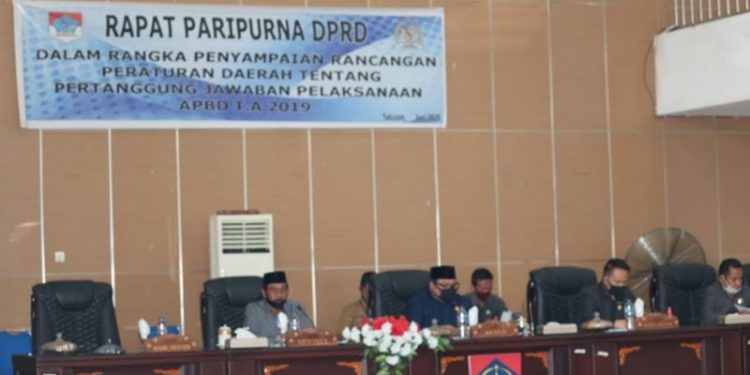 DPRD Boltim Gelar Rapat Paripurna Ranperda Pertangungjawaban APBD 2019