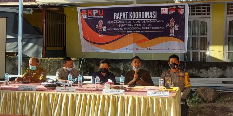 Bawaslu Ikut Rakor Bersama KPU Terkait Pendaftaran Calon Bupati dan Wakil Bupati Boltim