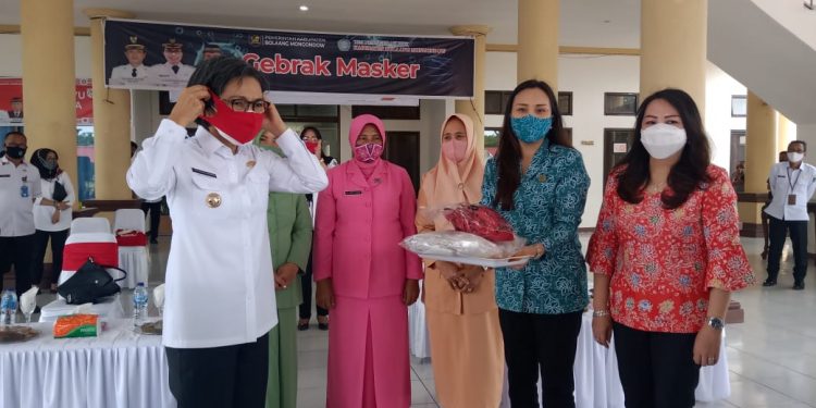 Pemda Bolmong Gelar Gerakan Bersama Memakai Masker