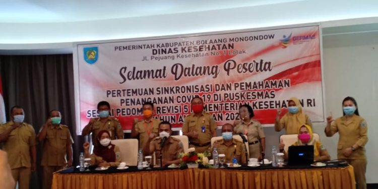 Dinkes Bolmong Gelar Sinkronisasi dan Pemahaman Penanganan Covid-19