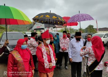Pejabat Sementara Praseno Hadi Disambut Adat di Kabupaten Bolsel