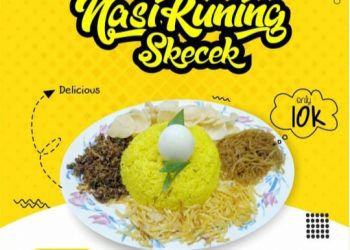 Nasi Kuning Skecek Milik Eji Komplit Telur Rebus Hanya Rp 10 Ribu