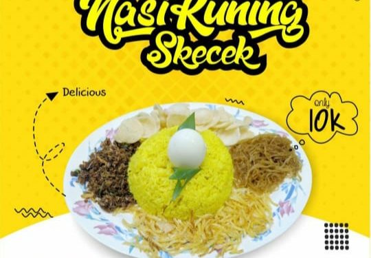 Nasi Kuning Skecek Milik Eji Komplit Telur Rebus Hanya Rp 10 Ribu