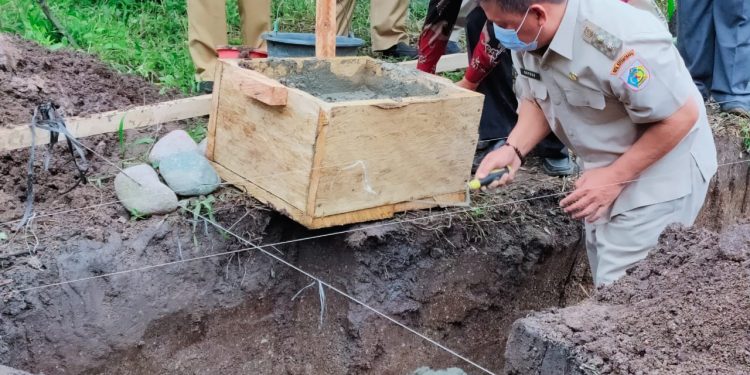 Nayodo Letak Batu Pertama Pembangunan Ruang Praktek SMK Prima Sejahterah