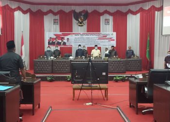 Wali Kota Kotamobagu Hadiri Paripurna Penetapan APBD-P Secara Virtual