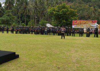 Batalyon B Pelopor Melaksanakan Apel Kesiapsiagaan Power On Hand Kapolda Sulut