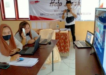 KPU Bolsel Mengikuti Uji Coba Nasional Aplikasi SIMPAW