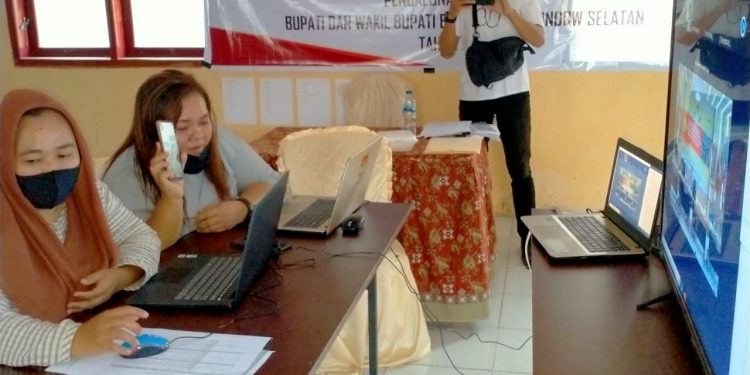 KPU Bolsel Mengikuti Uji Coba Nasional Aplikasi SIMPAW