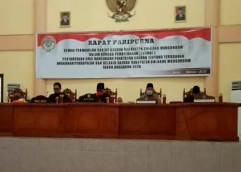 DPRD Bolmong Gelar Rapat Paripurna Ranperda APBD Perubahan