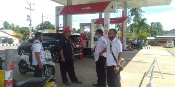 Disperindagkop dan UKM Bolsel Lakukan Pengawasan di SPBU Soguo