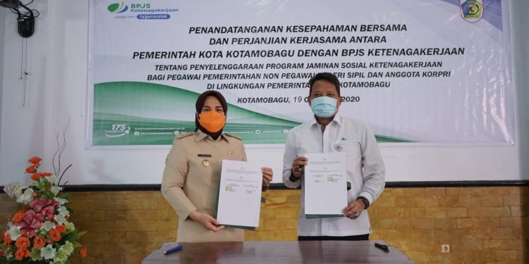 Pemkot Kotamobagu Teken MoU Dengan BPJS Ketenagakerjaan