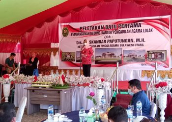 Yasti Letakkan Batu Pertama Pembangunan PA Lolak