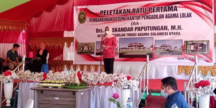 Yasti Letakkan Batu Pertama Pembangunan PA Lolak