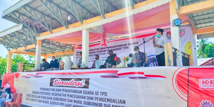 KPU Bolsel Sukses Menggelar Simulasi Pemungutan dan Perhitungan suara