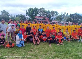 Jalin Silaturahmi Lewat Sepak Bola, Biontong FC Datangi Club WEL FC Kotamobagu