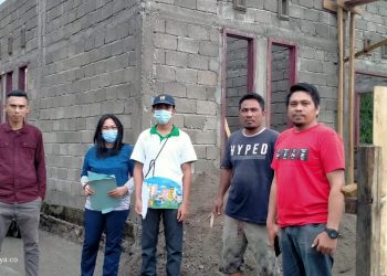 Walaupun Diguyur Hujan, Wasdal Percepatan BSPS Bolsel Tetap Berjalan
