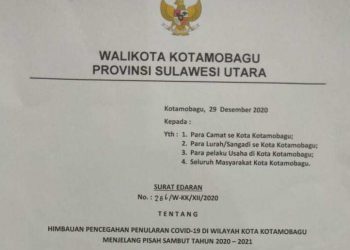 Sembilan Poin Edaran Walikota Terkait Pisah Sambut Tahun 2020-2021