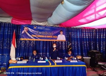 Nasdem Bolmut Gelar Sosialisasi PKPU Nomor 13 Tahun 2020