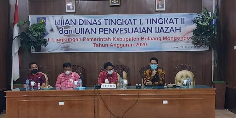 Pemkab Bolmong Gelar Ujian Dinas dan Penyesuaian Ijazah ASN Tahun 2020
