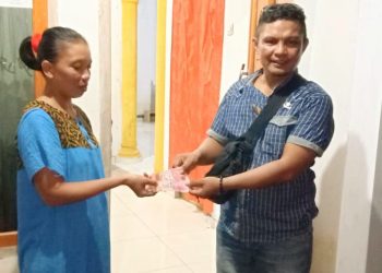 Pemdes Biontong Induk Salurkan BLT DD Tahap II di Bulan ke Enam